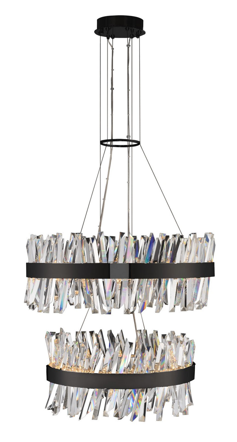Glacier LED Pendant in Matte Balck