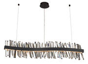 Glacier LED Island Pendant in Matte Balck