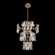Glacier LED Foyer Chandelier in Brushed Champagne Gold