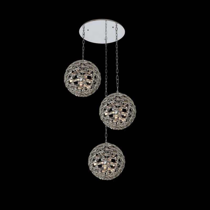 Alta 27-Light Foyer Pendant in Polished Chrome