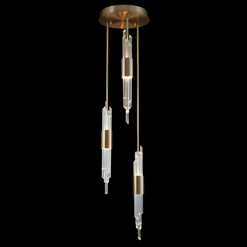 Lucca 14" Pendant in Brushed Champagne Gold