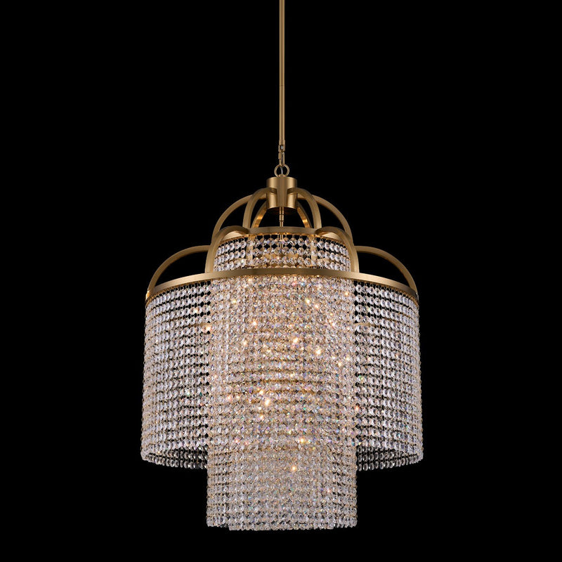 Torta 12-Light Chandelier in True Brass