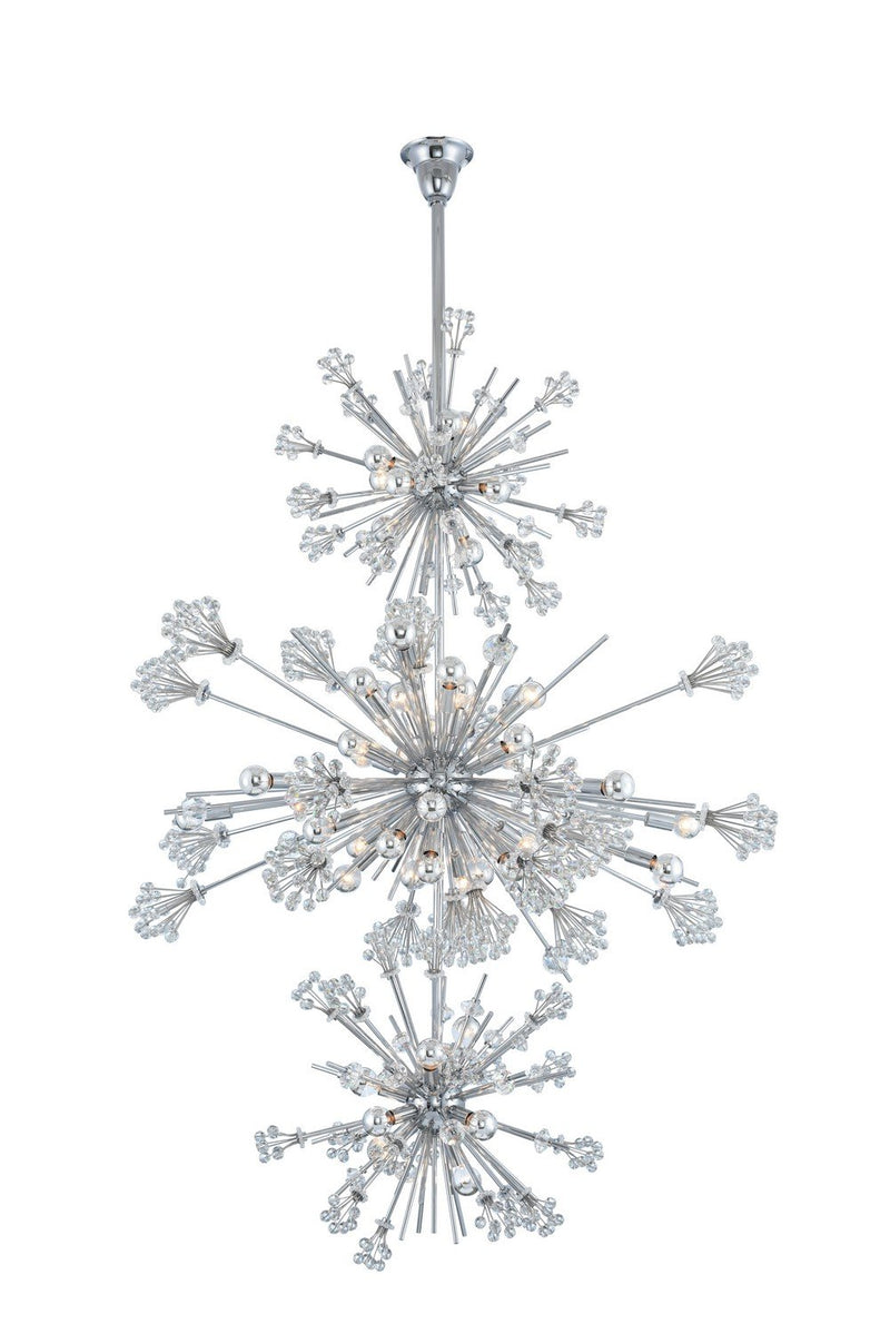Constellation 50-Light Foyer Chandelier in Polished Chrome