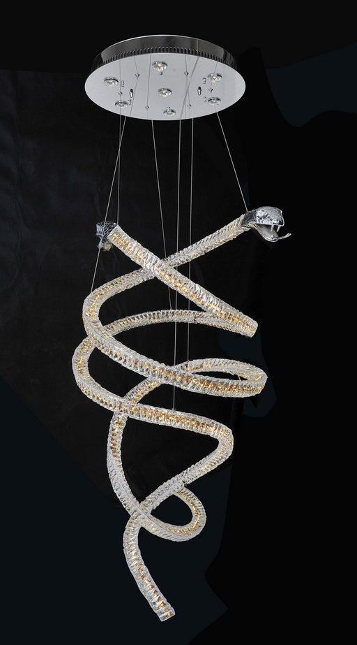 Ravina 10-Light Convertible Pendant in Polished Chrome