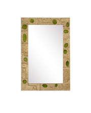 Beau Monde Mirror in Gold / Green
