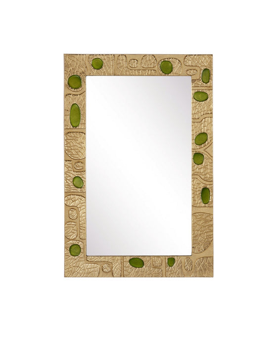 Beau Monde Mirror in Gold & Green - Lamps Expo