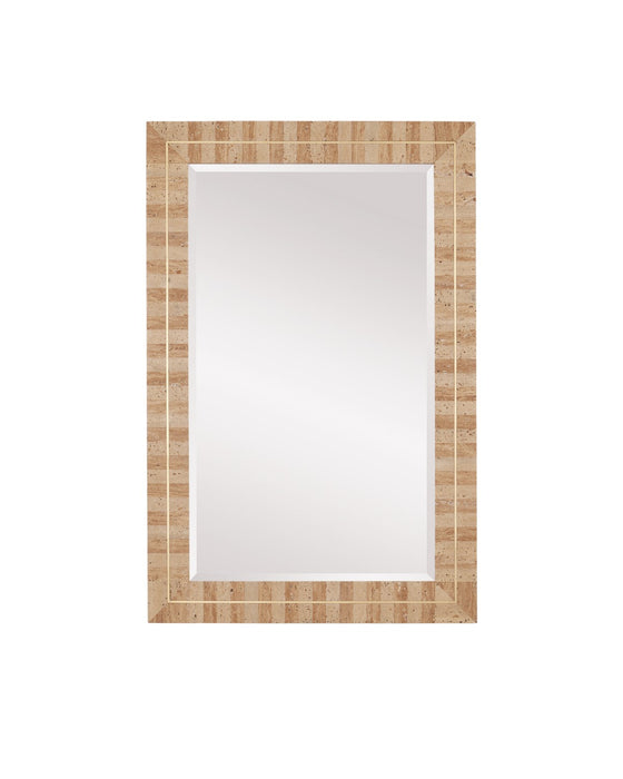 Dezi Mirror in Natural / Brass