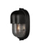 Maritime 1-Light Outdoor Wall Sconce in Matte Black & Clear - Lamps Expo