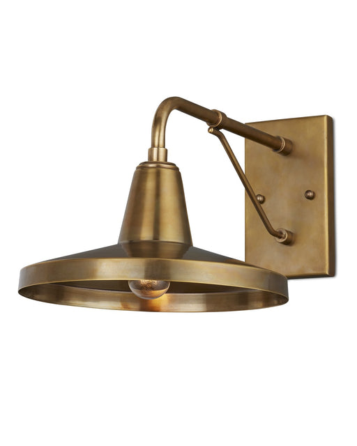 Mariner One Light Outdoor Wall Sconce in Antique Brass