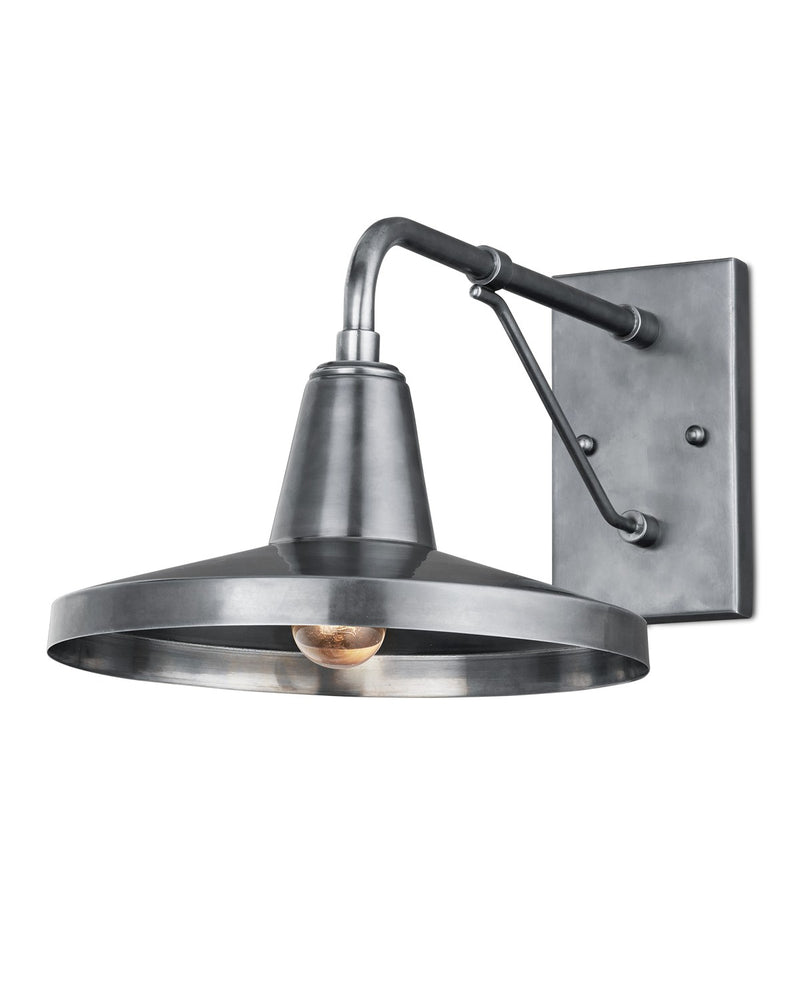 Mariner One Light Outdoor Wall Sconce in Antique Silver