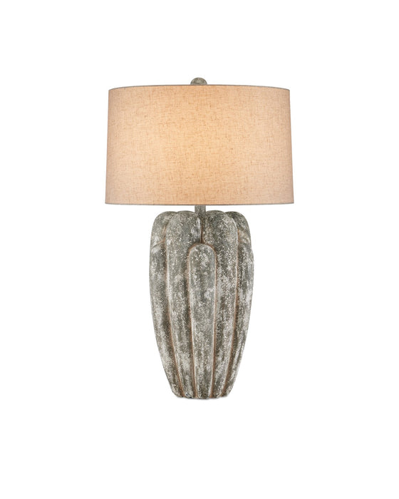 Buttress One Light Table Lamp in Dark Gray / White Texture