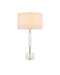 Deville One Light Table Lamp in Clear / Antique Brass