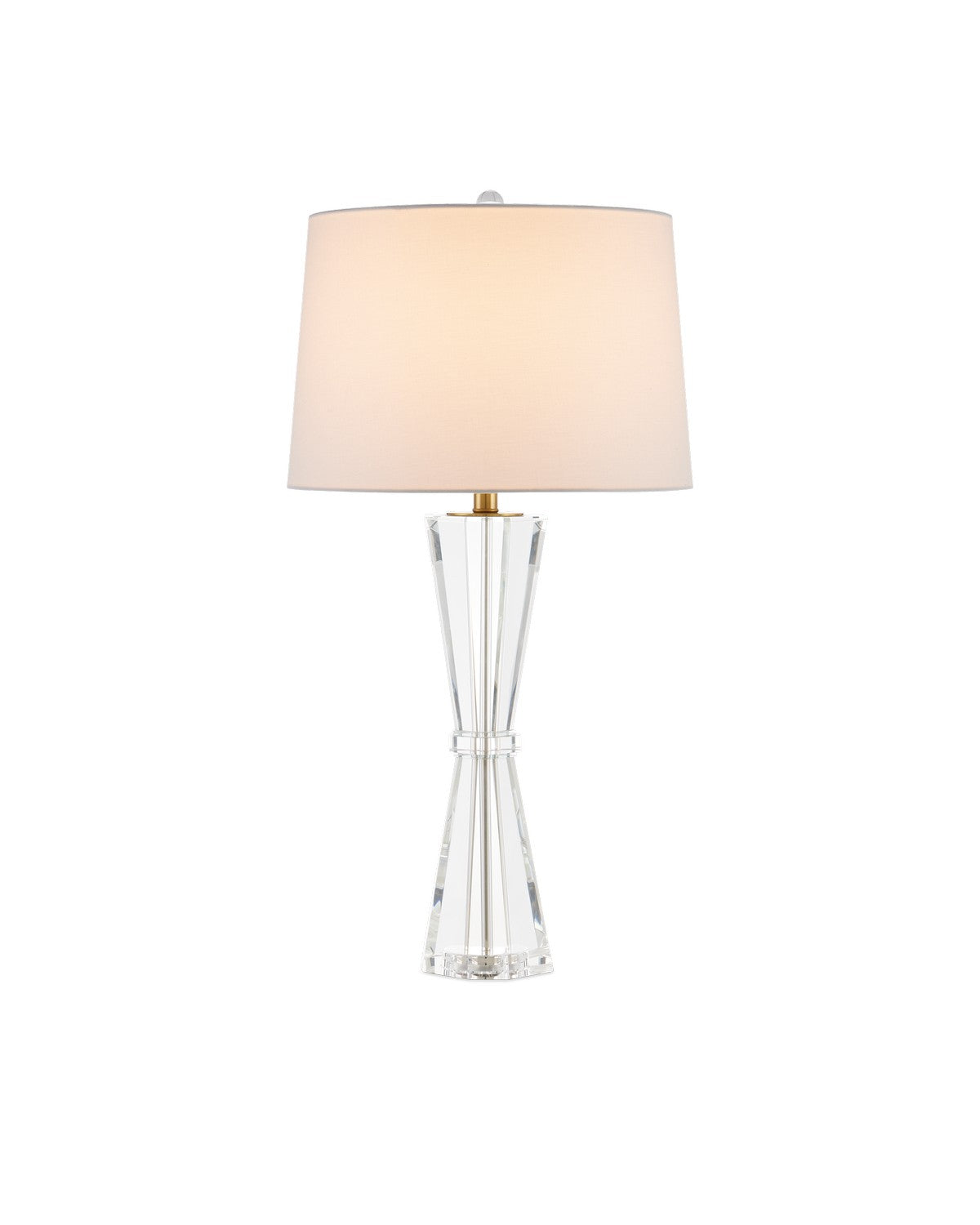 Duveen One Light Table Lamp in Clear / Polished Brass