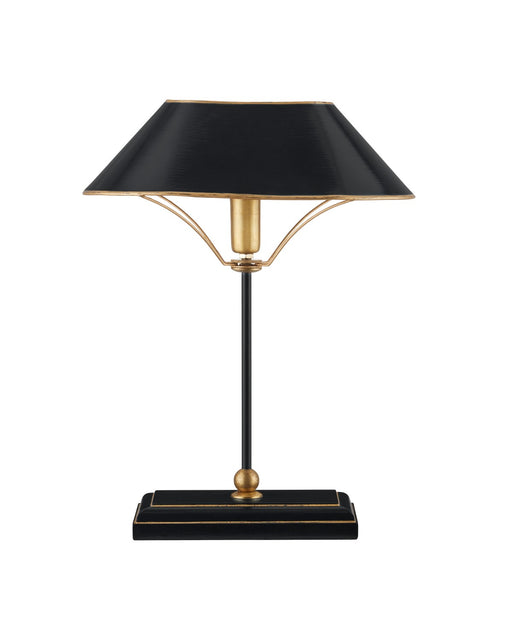 Daphne One Light Table Lamp in Black / Antique Gold