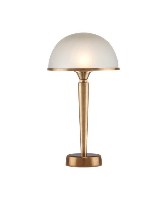 Gatsby LED Table Lamp in Antique Brass / Frosted