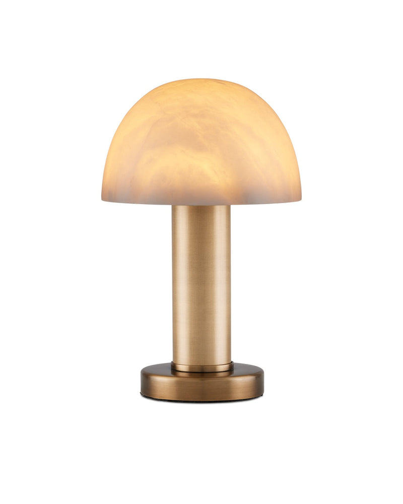 La Gravite 1-Light Table Lamp in Natural & Brass - Lamps Expo