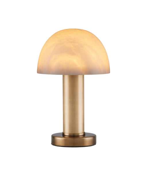 La Gravite 1-Light Table Lamp in Natural & Brass - Lamps Expo