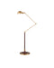 Libretto LED Floor Lamp in Antique Brass / Brownish Red