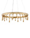 Liquid Six Light Chandelier in Polished Brass