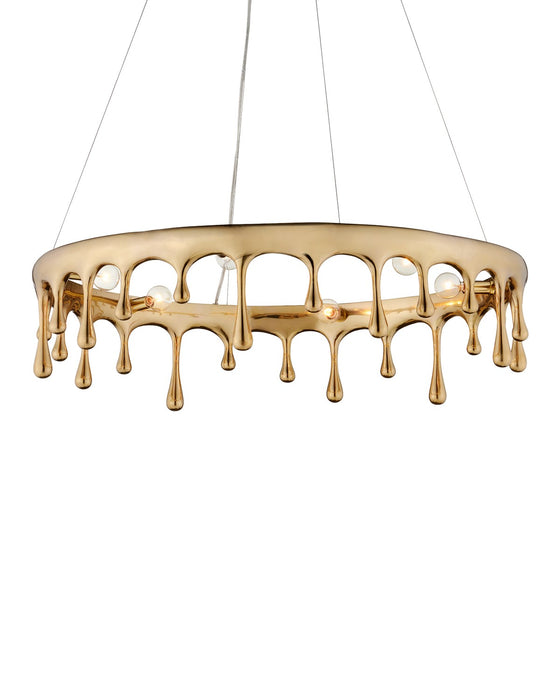 Liquid 6-Light Chandelier in Polished Brass - Lamps Expo