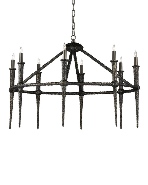 Blackthorn Eight Light Chandelier in Aged Bronze