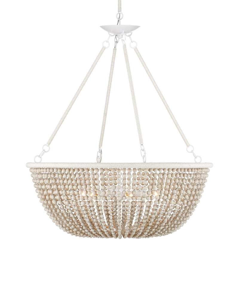 Wychwood Six Light Chandelier in Sugar White / Sandstone / White