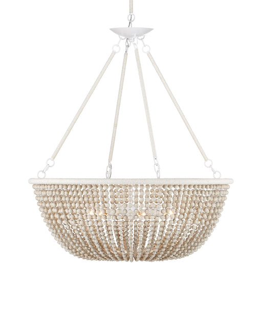 Wychwood Six Light Chandelier in Sugar White / Sandstone / White