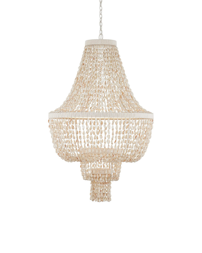 Cybele LED Chandelier in Natural / Pearlized White / White