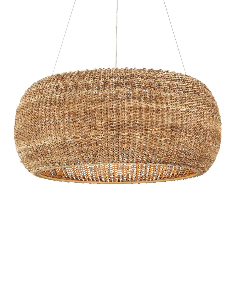 Boucle Six Light Chandelier in Natural / Beige