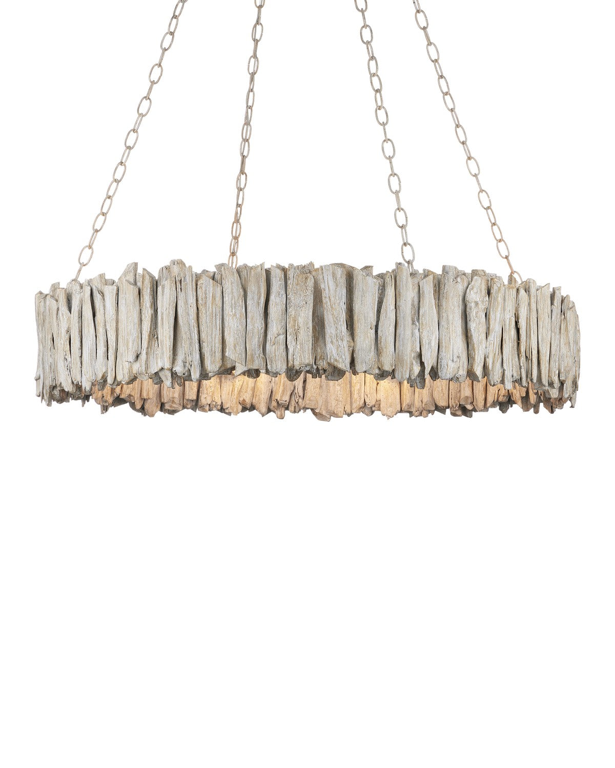 Eight Light Chandelier in Whitewash