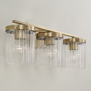 Vaughn 3-Light Bath Vanity Light in Aged Brass