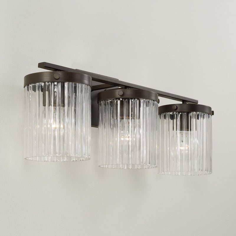 Vaughn 3-Light Bath Vanity Light in Oil Rubbed Bronze