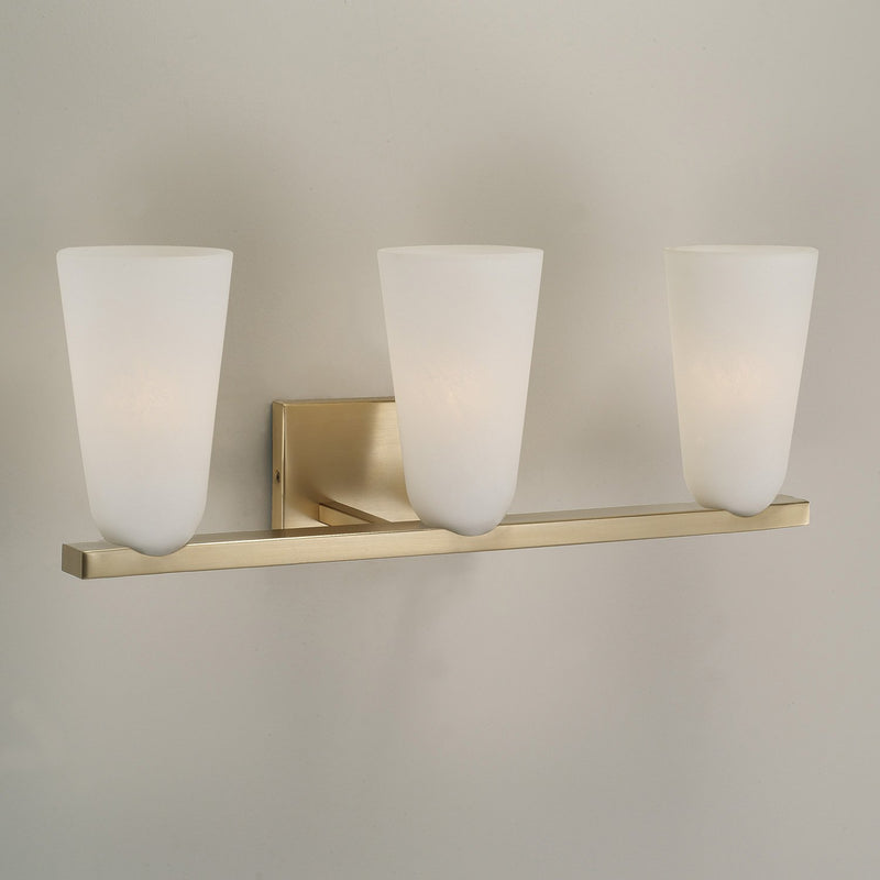 Romy 3-Light Bath Vanity Light in Matte Brass