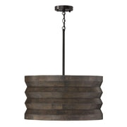 Dunn Four Light Pendant in Espresso Stain and Black - Lamps Expo