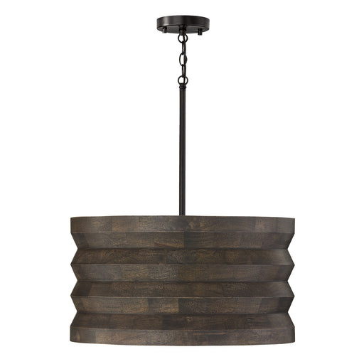 Dunn Four Light Pendant in Espresso Stain and Black - Lamps Expo