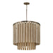 Jada Five Light Pendant in Dark Brass