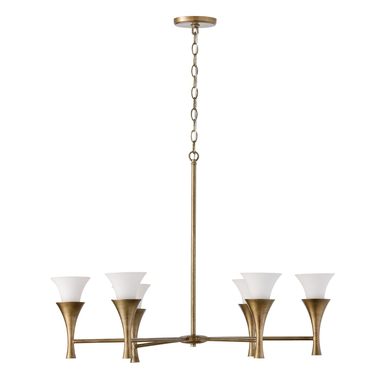 Nola Six Light Chandelier in Mystic Luster