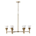 Nola Six Light Chandelier in Mystic Luster