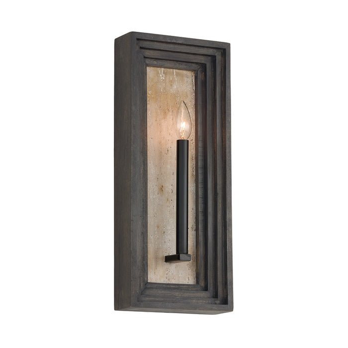 Dunn One Light Wall Sconce in Espresso Stain and Black - Lamps Expo