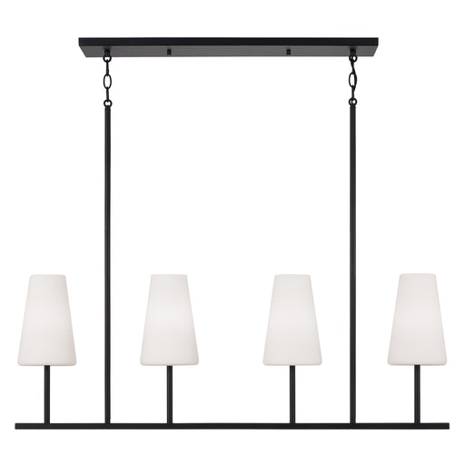Averitt Four Light Island Pendant in Matte Black