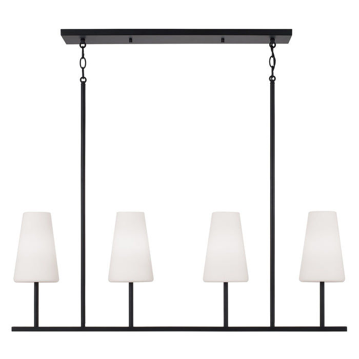 Averitt Four Light Island Pendant in Matte Black