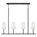 Averitt Four Light Island Pendant in Matte Black