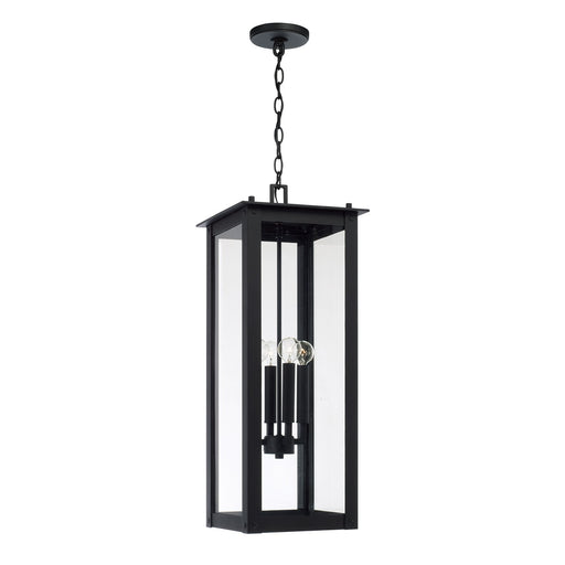 Hunt Four Light Outdoor Hanging Lantern in Black