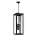 Hunt Four Light Outdoor Hanging Lantern in Black