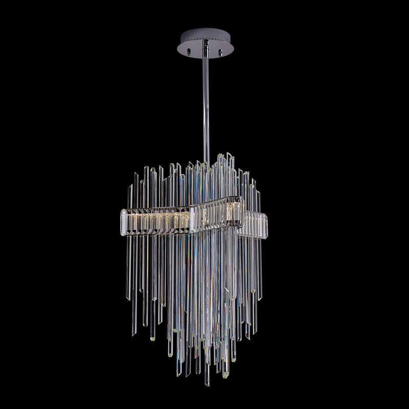 Piovere 28" LED Chandelier in Polished Chrome