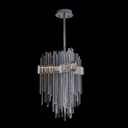 Piovere 28" LED Chandelier in Polished Chrome