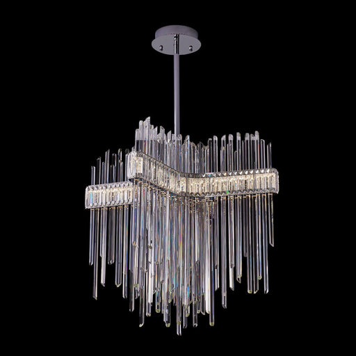 Piovere 40" LED Chandelier in Polished Chrome