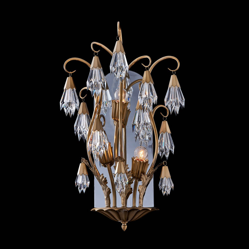 Tulipani 3-Light Wall Sconce in Winter Brass