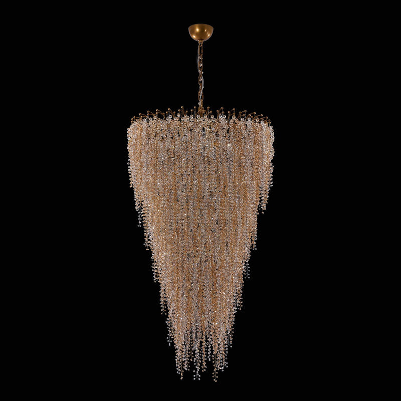 Fuji 36-Light Foyer Chandelier in True Brass