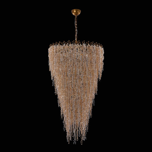 Fuji 36-Light Foyer Chandelier in True Brass